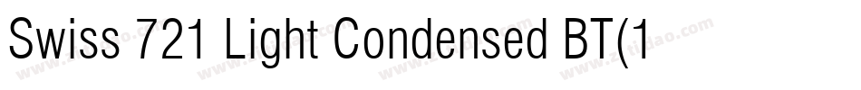 Swiss 721 Light Condensed BT(1)字体转换